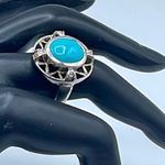 Vintage sterling silver & Sleeping Beauty turquoise ring size 7. Blue Photo 2