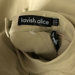 Lavish Lice Lavish Alice High Neck Pleated Raglan Mini Dress Open Back Belted Beige 6 Photo 2