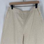 Faeriesty‎ Wide Leg High Rise Beige Linen Blend Side Zip Pants Size 2X Tan Photo 2