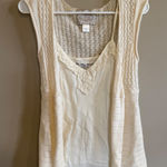 Old Navy  Womens Cream Knit Layered Vest Top Size S Photo 0