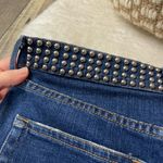 L'Agence L’Agence Studded Zoe Fringe Denim Shorts Size 25 Photo 6