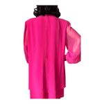 Vintage Ursula of Switzerland made USA Hot pink chiffon cocktail dress size 16 Photo 8