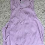 Purple Cropped Ribbed Workout Tank Size L Photo 0