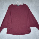Quince 100 Cashmere Dolman Sleeve Oversized Sweater Burgundy One Size Photo 0