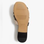 J.Crew  Factory Mixed crisscross slide sandals in Black Natural Mixed Photo 2