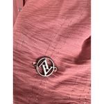 Adrienne Vittadini Women's XL Pink Textured Metallic Stripe Button Up Blouse Photo 10