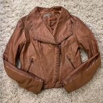 Bagatelle Distressed Asymmetrical Brown Faux Leather Size S Photo 0