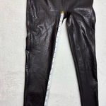 Spanx Shiny Black Croc-Embossed Faux Leather Leggings Size S/P New Photo 13