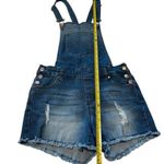 Celebrity Pink Y2K Denim Shortalls Overalls Frayed Hem Festival Western Coastal Cowgirl Country Photo 3