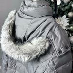 Michael Kors  Womens Gray Fur Trim Hooded Long Sleeve Puffer Jacket Size Small Photo 8