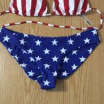 SheIn New 2pc  Patriotic Swimsuit Bikini Removable Padding Size Medium Photo 1