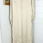 Souk Indigo Cairo Embroidered Maxi Dress Cream/Ivory NWT Size Small Photo 4