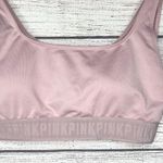 PINK - Victoria's Secret VS PINK Ultimate Lightly Lined Sports Bra Size Medium 
Pastel Pink Logo Seamless Photo 2