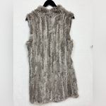 Love Token  Luxuries Genuine Dyed Rabbit Fur Vest Natural Gray. Photo 3