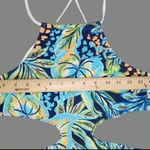 Aerie SM Tropical Terry Halter Cut Out One Piece Floral Hawaiian Beach Vacation Photo 9