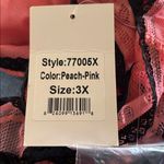 ICOLLECTION Euphemia Mesh Bralette Size 3X Peach Lined Sexy Hot Seductress Pink Photo 6