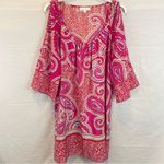 Glam cold shoulder paisley relax fit women’s dress Size Medium Photo 4