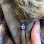 EUC Bellivera grey faux suede leather jacket with removable collar size large Gray Photo 6