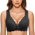 Source Unknown NWOT! Sexy Front Closure Lace Deep V-Neck Plus Size Wirefree Push Up Bra Photo 0