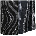 90s Vintage Black Silver Whimsigoth Party Dress XS/S Fairy Grunge Glitter Retro Photo 7