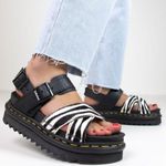 Dr. Martens VOSS II HAIR-ON ZEBRA PRINT SANDALS. MSRP $110 Photo 0