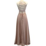 Lulus  Womens S Strappy to Be Here Blush Pink Maxi Dress Bridesmaid Dressy Formal Photo 3