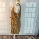 American Eagle Outfitters Tan Belted Corduroy Overall Jumper Mini Dress Large Photo 5