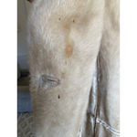 Leather Pennylane Longline Coat L LNR Faux Fur Lined Boho 70s Y2K Boho Retro VTG Tan Size L Photo 6