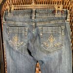 Farmhouse Frocks Appliqué Patchwork Jeans Size 5 Blue Photo 3