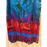 Chico's  Blue Abstract Print Maxi Skirt - Size 2 (12) Photo 1