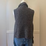 Kensie  Gray Fringe Sweater Vest Photo 2