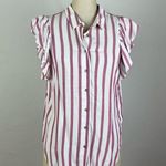 Anthropologie Maeve Fairhope Stripe Ruffle Top Photo 1