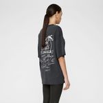 ANINE BING  Kent Tee Sounds in Black short sleeve cotton Crewneck shirt Photo 1