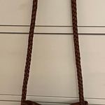 Talbots Woven Brown Leather @ Black Linen Lined Crossbody Bag, size 12x10 Photo 11