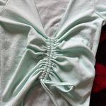 Princess Polly  Gia green butterfly v neck crop top size 2 Photo 3