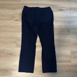 Ralph Lauren Lauren Womens Navy Blue Straight Leg Pants Size 14 Cotton Blend Photo 5