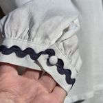 Trovata Birds of Paradis Bailey Long Sleeve White Blouse Top with Blue Ric Rac S Photo 8