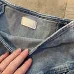 MOTHER Light Blue Denim raw hem tiered v Skirt Sz 27 Photo 3