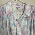 Ganni Plissé Pleated Mini Dress Cherry Blossom Floral (Size EU 36 / S) Photo 2