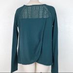 Lucky Brand  Sea Moss Lace Mixed Thermal Top $68 EUC M Photo 4