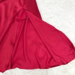 ASTR The Label Gaia Red Satin Slip Dress Midi Thigh Slit Size XS Photo 7