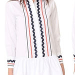 English Factory Collared Drop Waist Dress Ric Rac Sailor Nautical Preppy NWT XS Photo 0