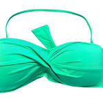 Tommy Bahama  Green Swim Top Bandeau Twist Front Removable Strap L‎ Photo 0
