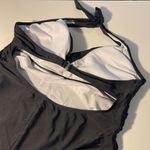 Black Maternity Halter Swimsuit Cross Detail Front Bump Control Large NWT #2468 Size undefined Photo 6