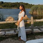 Reformation  | Cherise 100% Linen Floral Puff Sleeve Midi Dress in Cindy Blue Photo 3