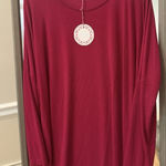 Umgee  Long Sleeve Pink Boho Cross Back Knit Tunic Medium Photo 0