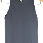 Athleta Cropped XS Tank Black Basic Ribbed Brand New Supportive Photo 0