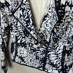 Boden Amelie Broderie Biker Jacket Women's Size 4 Blue Photo 8