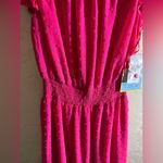 CeCe  Hot Pink NWT Ruffled Maxi Dress Photo 7