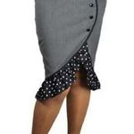 Pin Up Polka Dot Wiggle Pencil Skirt, Size XXL Gray Photo 0